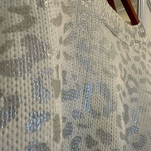 Last Week of Closet! Shiny Silver Leopard Print Sweater